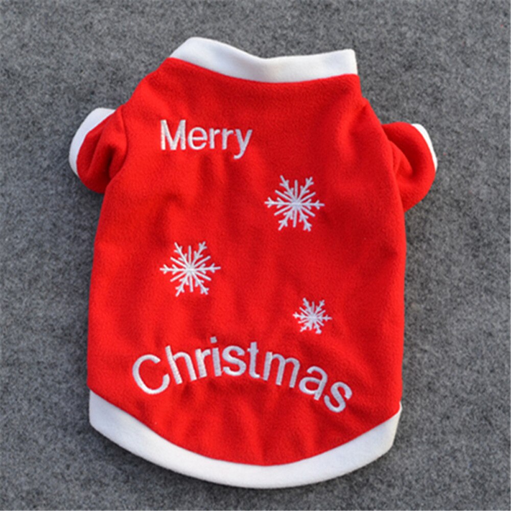 Kerst Print Hond Kleding Voor Kleine Honden Hond Winter Pluche Kleding Hond Lange Mouw Top Ubranka Dla Psa