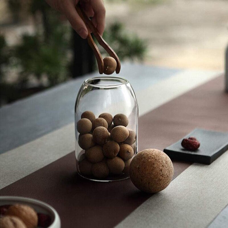 3Stck Glas Gläser mit Luftdichten Dichtung Ball Kork Deckel Klar Cookie Gläser Mason Gläser Lebensmittel Lagerung Kanister für Tee kaffee Gewürz
