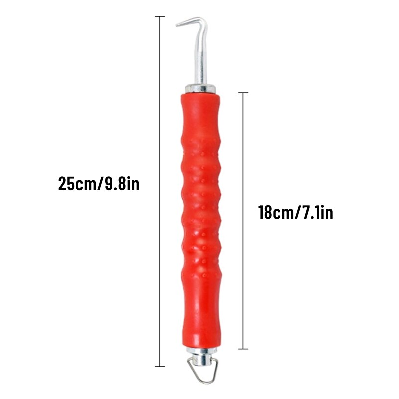 2 Pieces Rebar Tie Wire Twister Hooks Rebar Tie Tools Wire Twisting Fence Pull Tie Automatic Steel Bar Tying Hook