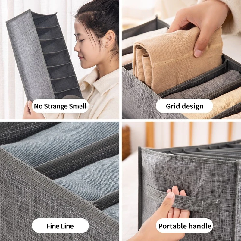 Closet Pants Organizer Cabinet Storage Organizer Box Storage Clothes Organizer For Underwear Sock Shirt Jeans Pants Organization