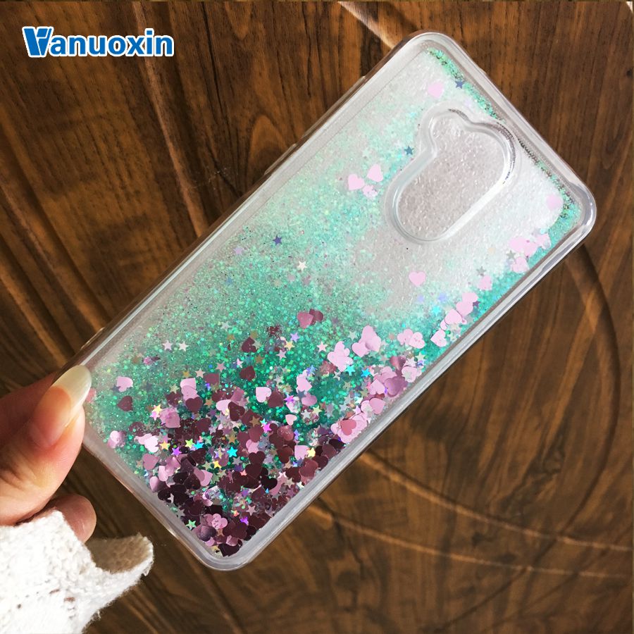 Vanuoxin Voor case Huawei Honor 6A case Voor Huawei Honor 6A case cover Coque Dynamische Glitter Vloeibare Siliconen Zachte TPU Telefoon gevallen: Green