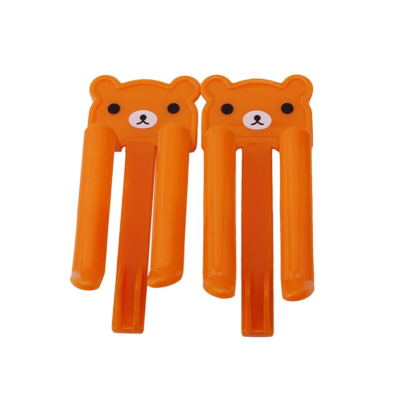 2 stk/parti praktiske skraldespande klips plastik fast affaldspose klip fast affaldsbeholder taske holder affalds klemme: Orange