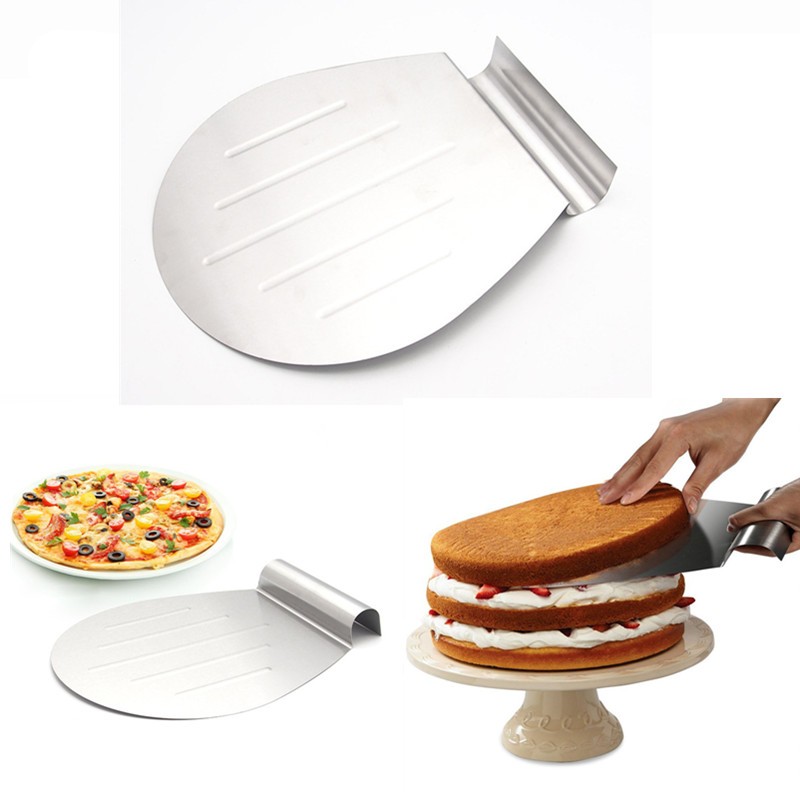 SDFC-1PCS Bakken Tools Roestvrij Staal Overdracht Cake Tray Bewegende Plaat Brood Pizza Mes Schop Bakvormen Pastry Schraper