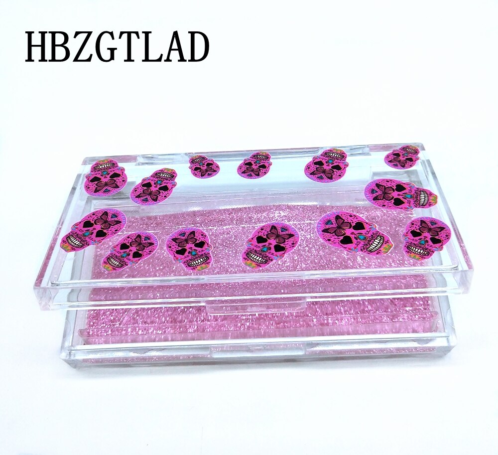 10/20 pcs butterfly print Eyelash Packaging Box Empty Boxes Eyelash Package Case 8-25mm Lashes Rectangle Box: 10pcs with tray / 1
