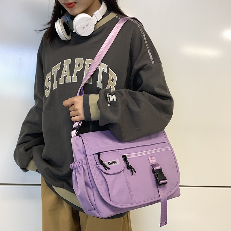 unisex-umhängetasche mit großem fassungsvermöGen Ich bin beliebten koreanischen stil, Ideal für studenten, auch als Bote Tasche geeignet.