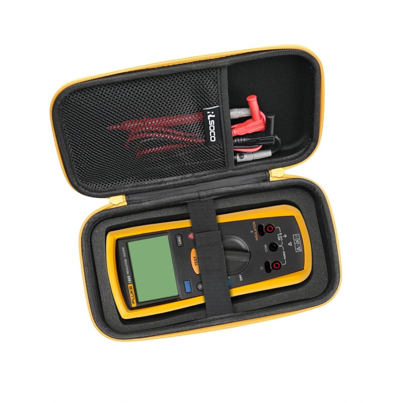 Hard Case for FLUKE 1587 FC/1503/1507/1508 /1577 & Works with Brymen BM869s Digital Megohmmeter Insulation Resistance Tester