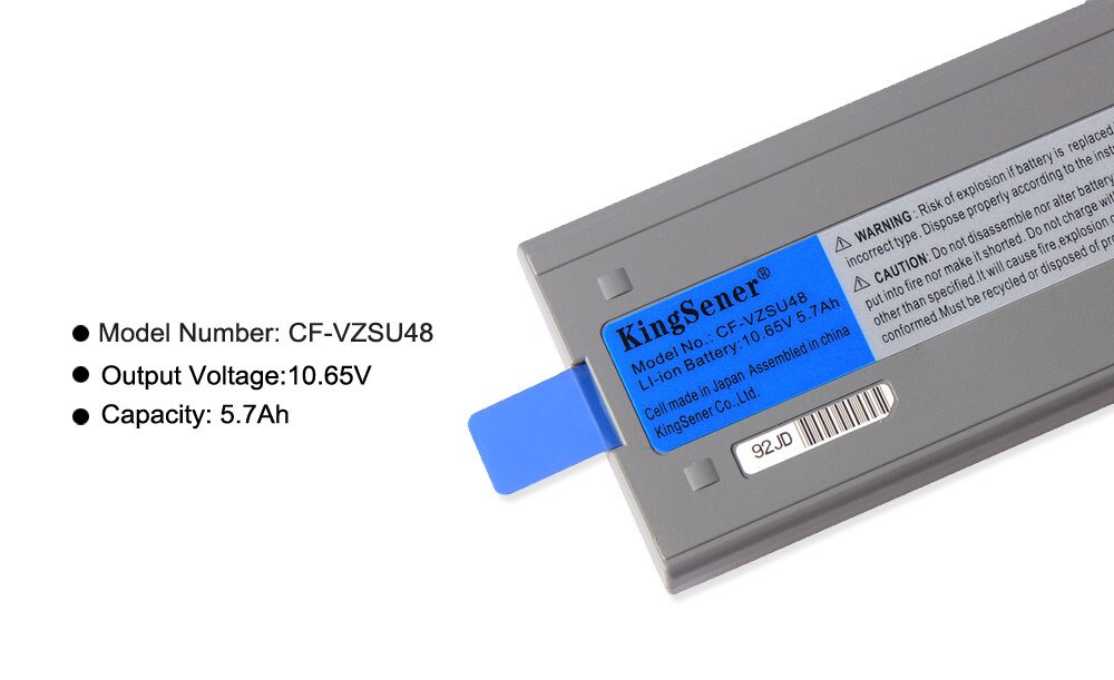 Kingsener cf-vzsu 48 laptop batteri til panasonic cf-vzsu 48u cf-vzsu 48r cf-vzsu 28 cf- vzsu 87r cf-vzsu 50 cf-19 cf19 toughbook
