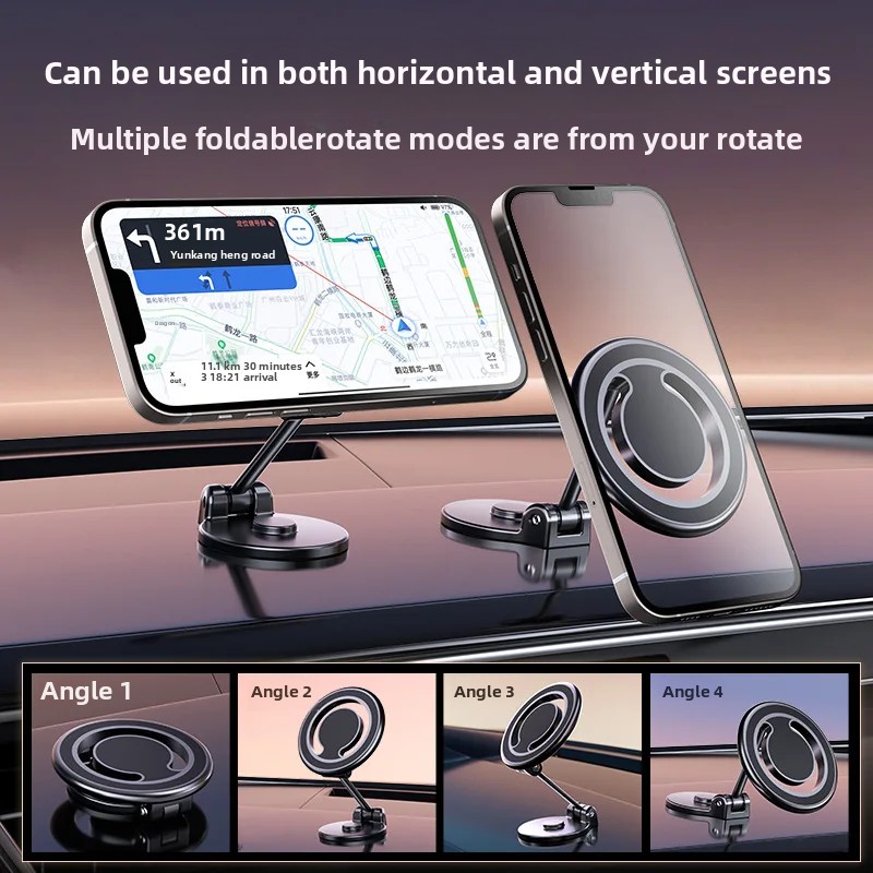 auto magnetische opvouwbare telefoonhouder Sterk magnetisme Draaibaar dashboard Navigatie Telefoonstandaard Universele auto-accessoires