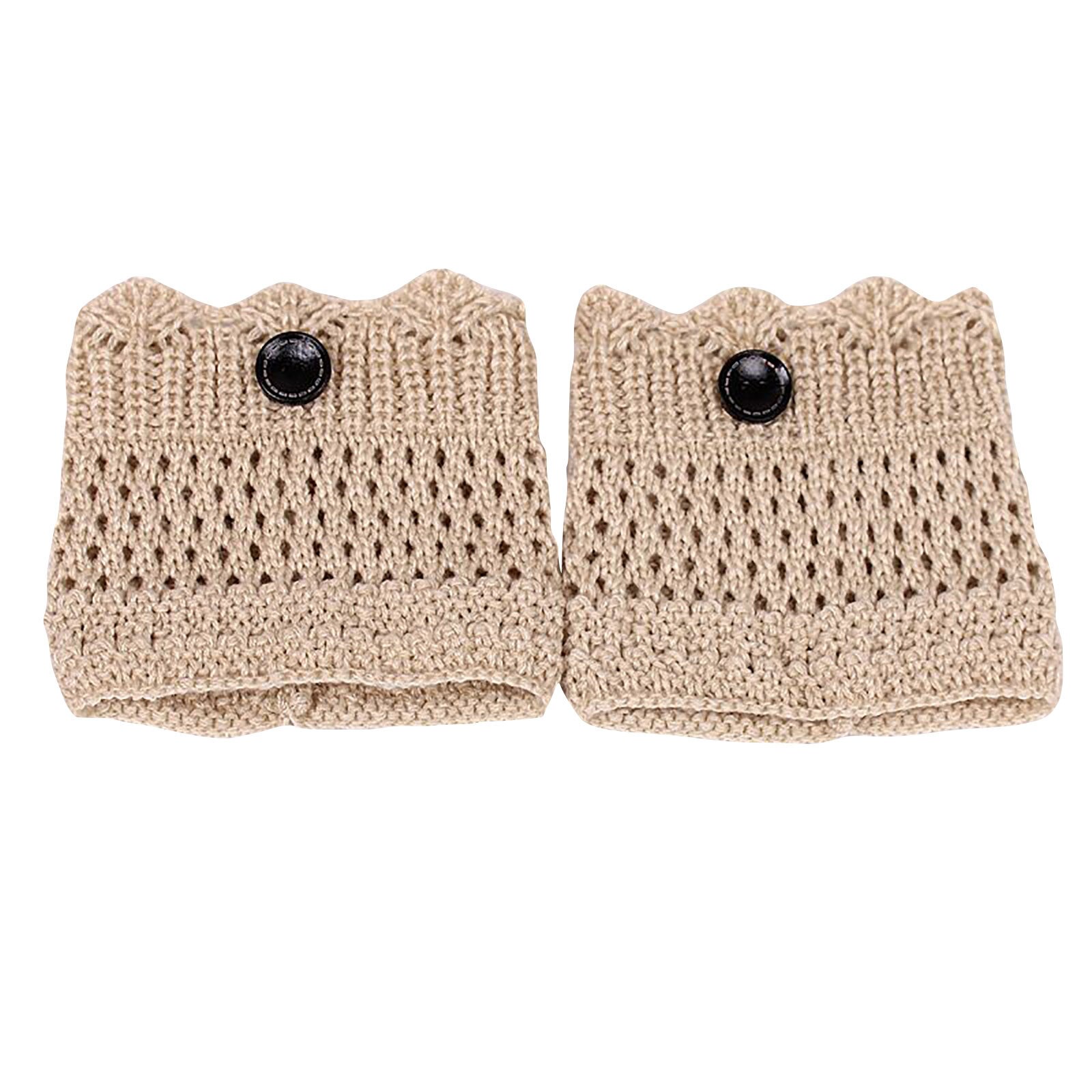 Womens Boot Cuffs Winter Buttons Knit Leg Warmers Boot Topper Socks 2 Pairs Sweet and lovely, warm and comfortable