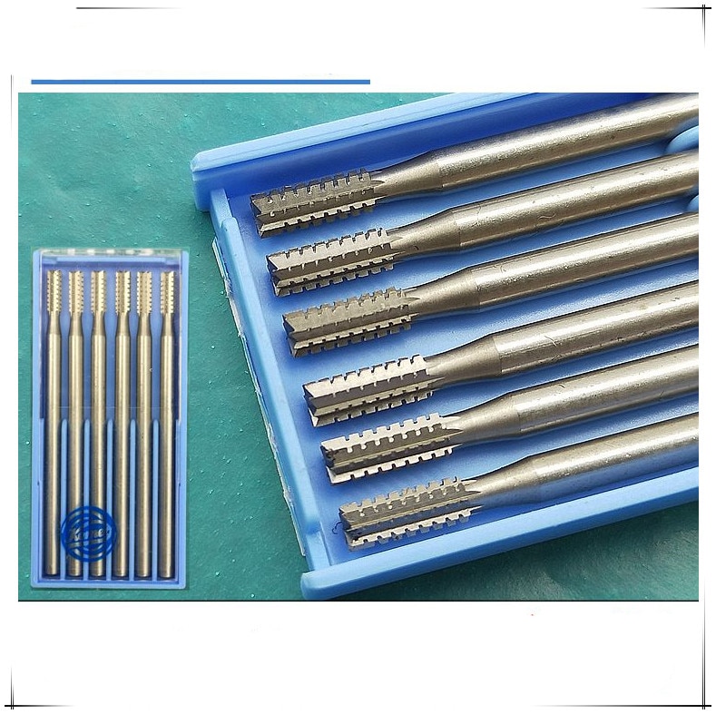 Jewelry Carving Burs Jewelry Polishing Tool cylinder Steel Bur goldsmith tools 6pcs