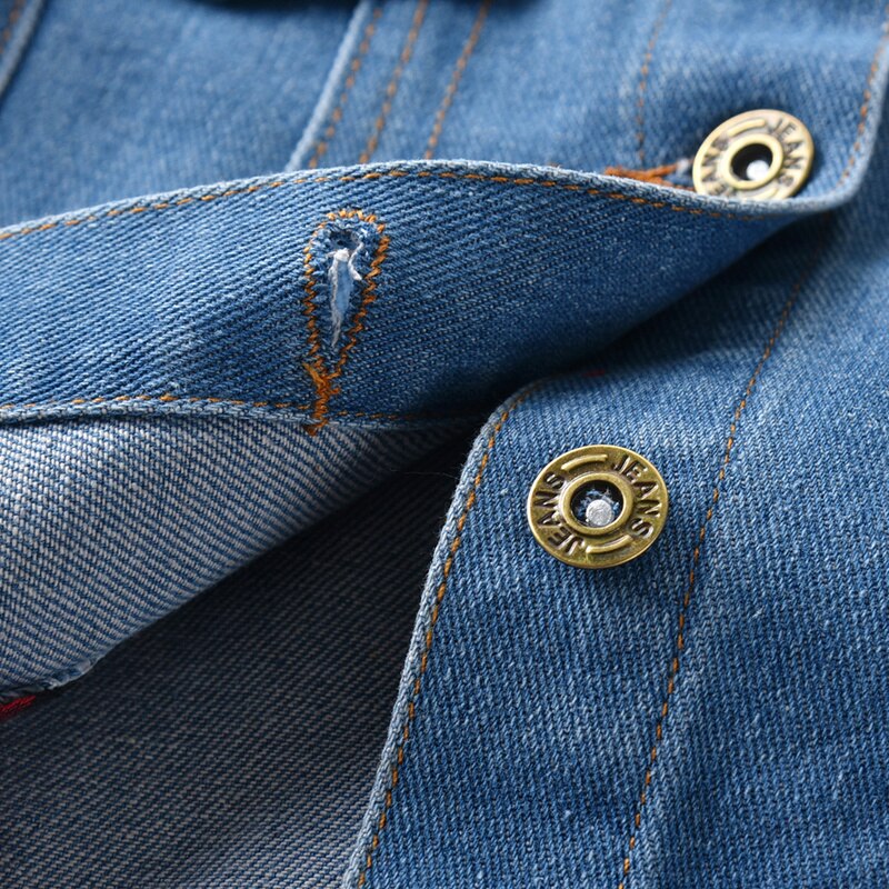 automne hiver unisexe bébé garçons fille Denim veste manteaux infantile longue traîneau revers vêtements d'extérieur enfant en bas âge coupe-vent
