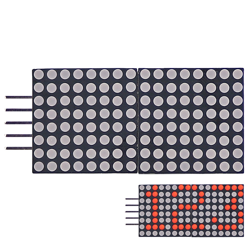 offen-Clever 0,8 "0,8 zoll 8*16 Kaskadierbar rot LED Punkt Matrix Anzeige Modul mit spi-schnittstelle für Arduino UNO R3/mega2560