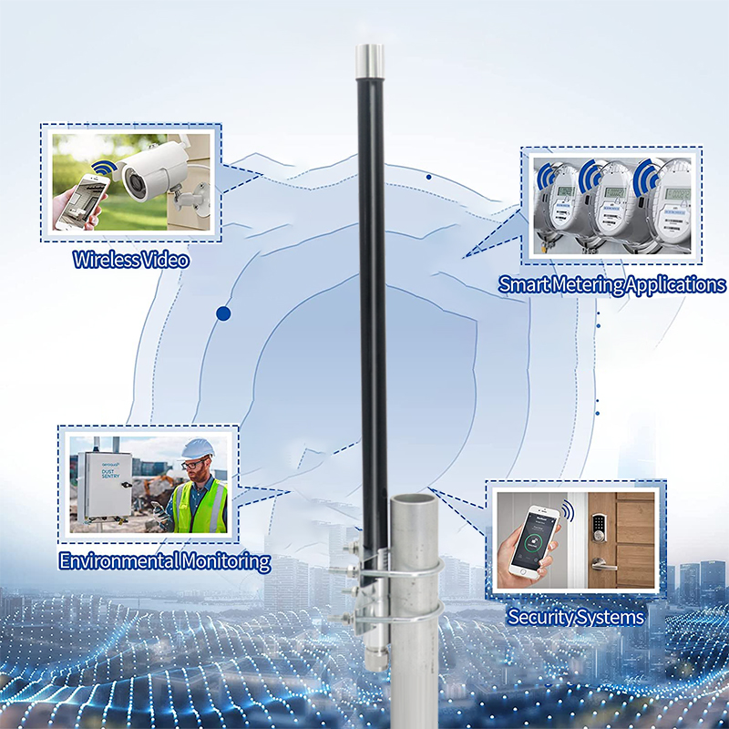 LoRa Helium Hotspot Bergmann Antenne - 50cm 8DBI 868/915MHz draussen IP67 Wasserdicht Glasfaser Antenne