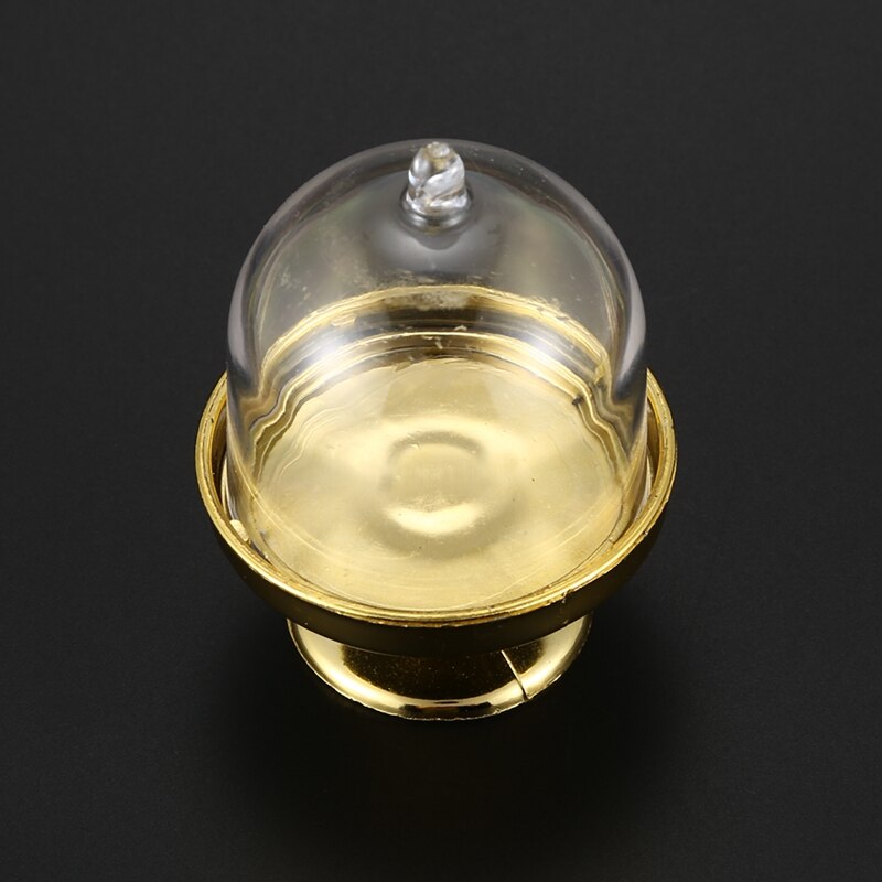 12x Mini Cake Stand Cupcake Box Wedding Party Plastic Bonbondoos Goud