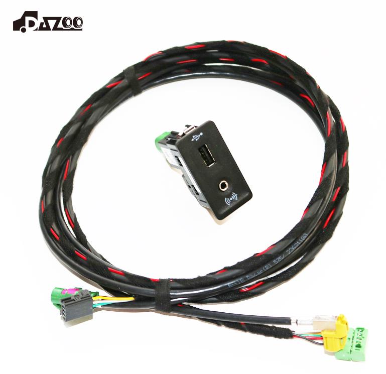 5G0035222 jeu de voiture d'origine USB AUX CarPlay MDI USB AMI installer prise harnais pour Golf 7 MK7 5G0 035 222