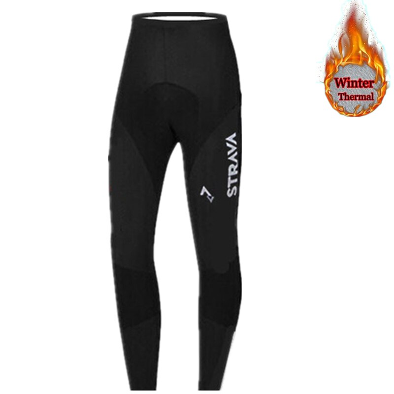 STRAVA Cycling Pants Gibson Padded Coolmax Gel Winter Thermal Long Cycling Bib Pants Fleece MTB Bike Bicycle Racing Bib Shorts