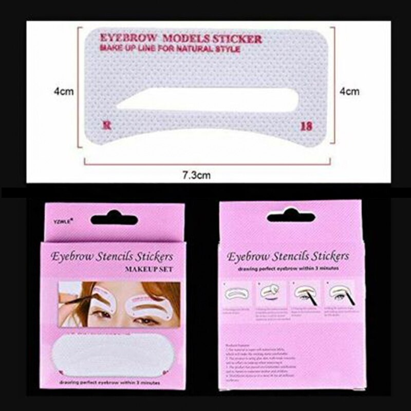 12/24 Pairs Wenkbrauw Stencil Stickers Wenkbrauw Tekening Sjabloon Diy Makeup Tools 669