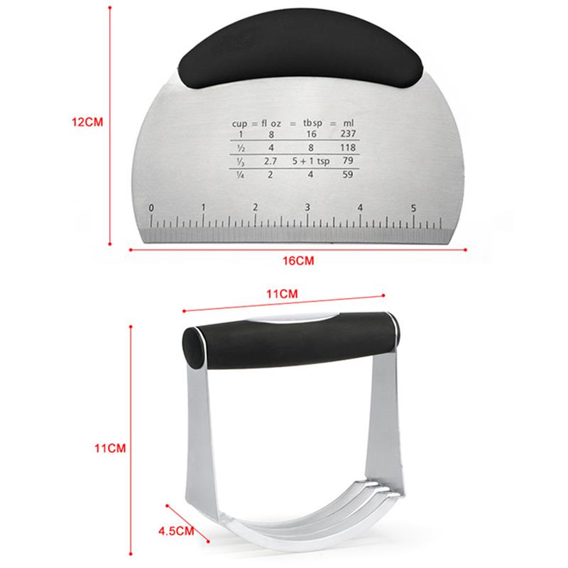 8pcs Dough Blender Set Kitchen Stainless Steel Pastry Cutter Dough Pastry Blender Bakeware Sets for Home Baking