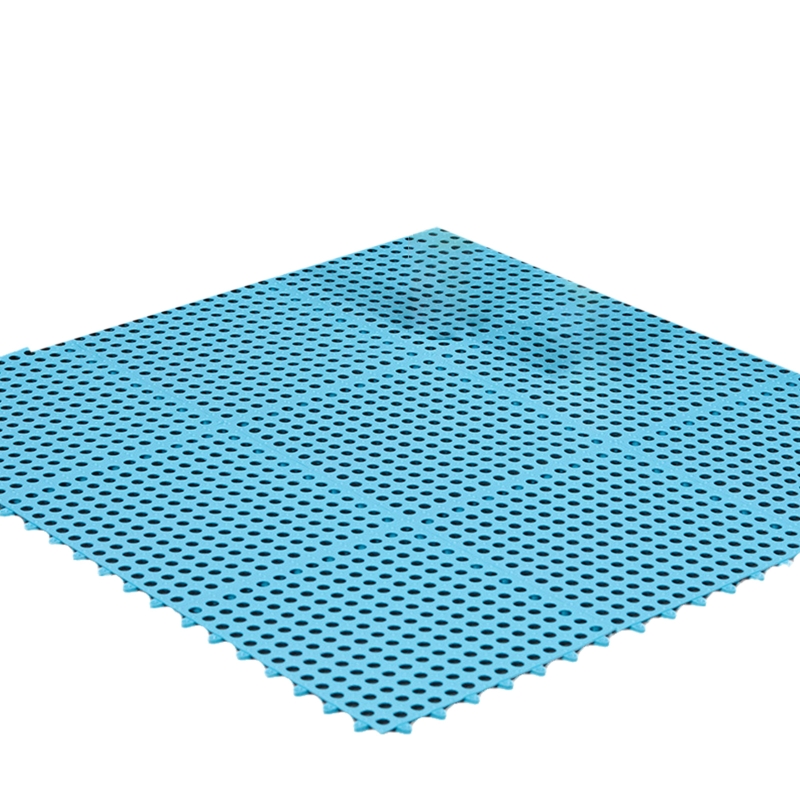 Square Shower Mat Non-Slip Bath Mats Anti-skid Bathroom Massage Mat Hollow Drain Holes Bathtub Carpet Kitchen Splicing Pads: sky blue