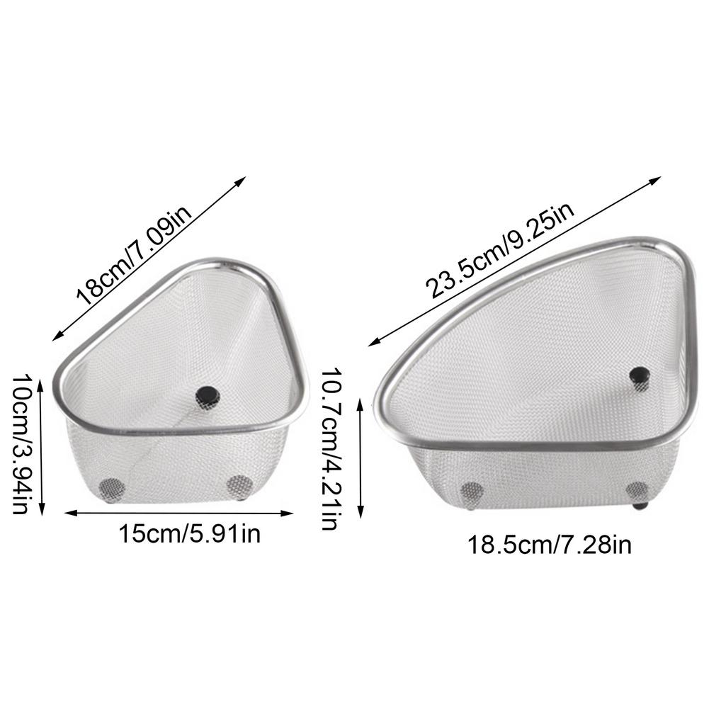 Stainless Steel Colander Convenient Triangle Strainer Dishwasher Safe For Strain Drain Rinse Pasta Spaghetti Berry Veggies Fr