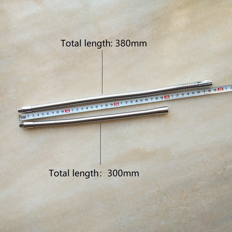 2pcs/lot dia.12mm male M10 screw +M10 female thread metal Flexible conduit metal gooseneck hose serpentine tube clamp lamp use