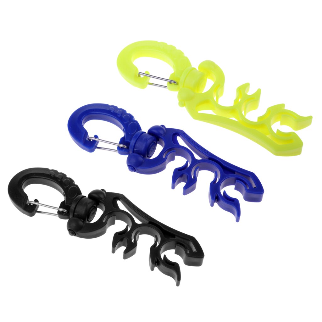 Soporte de Clip de manguera BC para buceo, Snorkel, para 3 mangueras/regulador/calibre