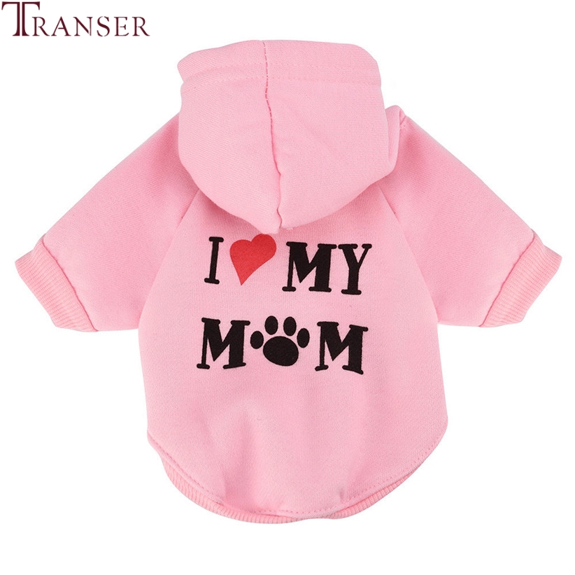Transer ropa para perros mascotas amo a mi mamá perro Sudadera con capucha abrigo pequeño cachorro de Mascota de perro ropa deportiva de ocio conjunto 71205