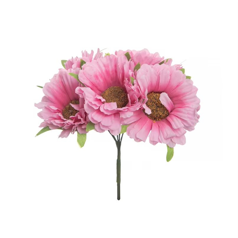 Kunstige blomster festival hjemdekorasjoner rom bryllup dekorativ krans silke tusenfryd gerbera gjør-det-selv-eske utklippsbok bil