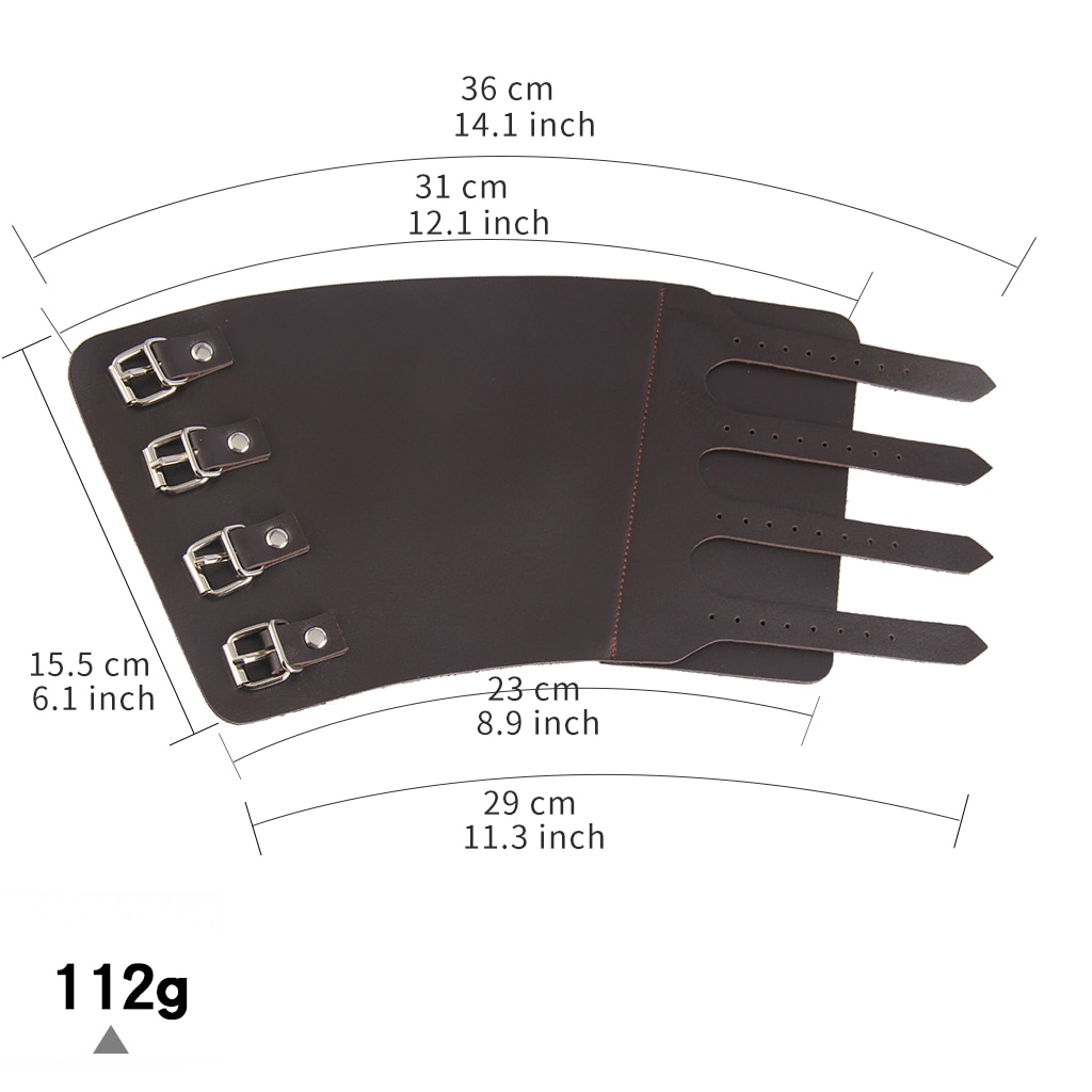 4 Layer Arm Armor Wide Belt Wrap Pu Leather Wristband Cuff Bracelet Bangle Adjustable Arm Warmer Gauntlet Bracer Protective