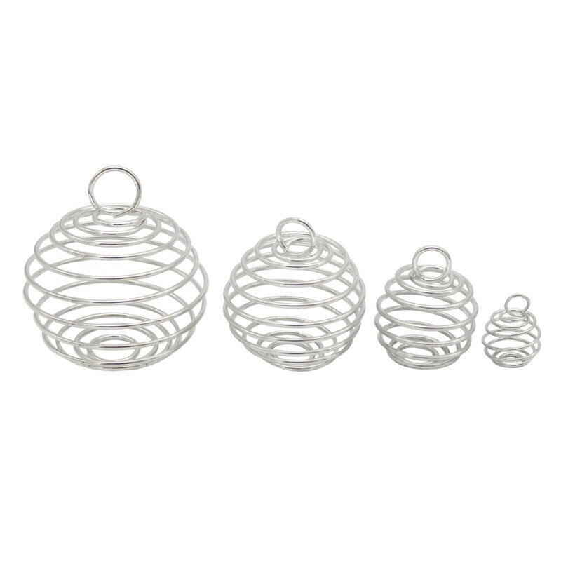 10-40 pièces spirale perle Cages pendentifs porte-pierre breloques collier Cage pendentifs pour la fabrication de bijoux résultats accessoire