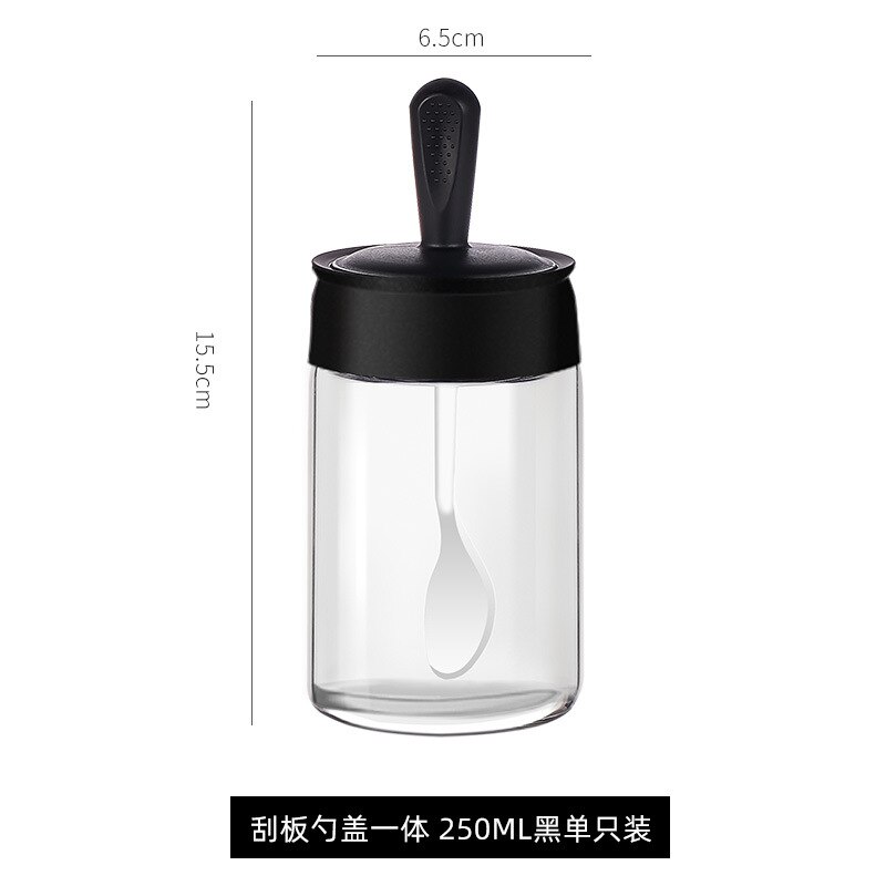 Krydderigryde glas saltkande køkken kryddergryde husholdnings krydderier flaske sukkerkande olie gryde salt mononatriumglutamat glas: Farve sort ske