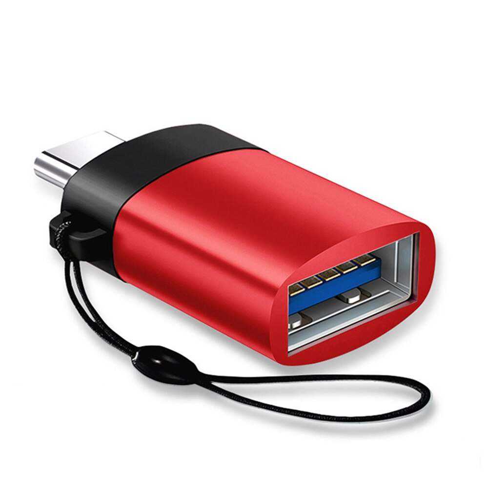 Adaptateur USB C OTG Type C vers USB 3.0 adaptateur type-c câble OTG pour Macbook pro Air Samsung Huawei Xiaomi Oneplus 7 USB OTG: Red