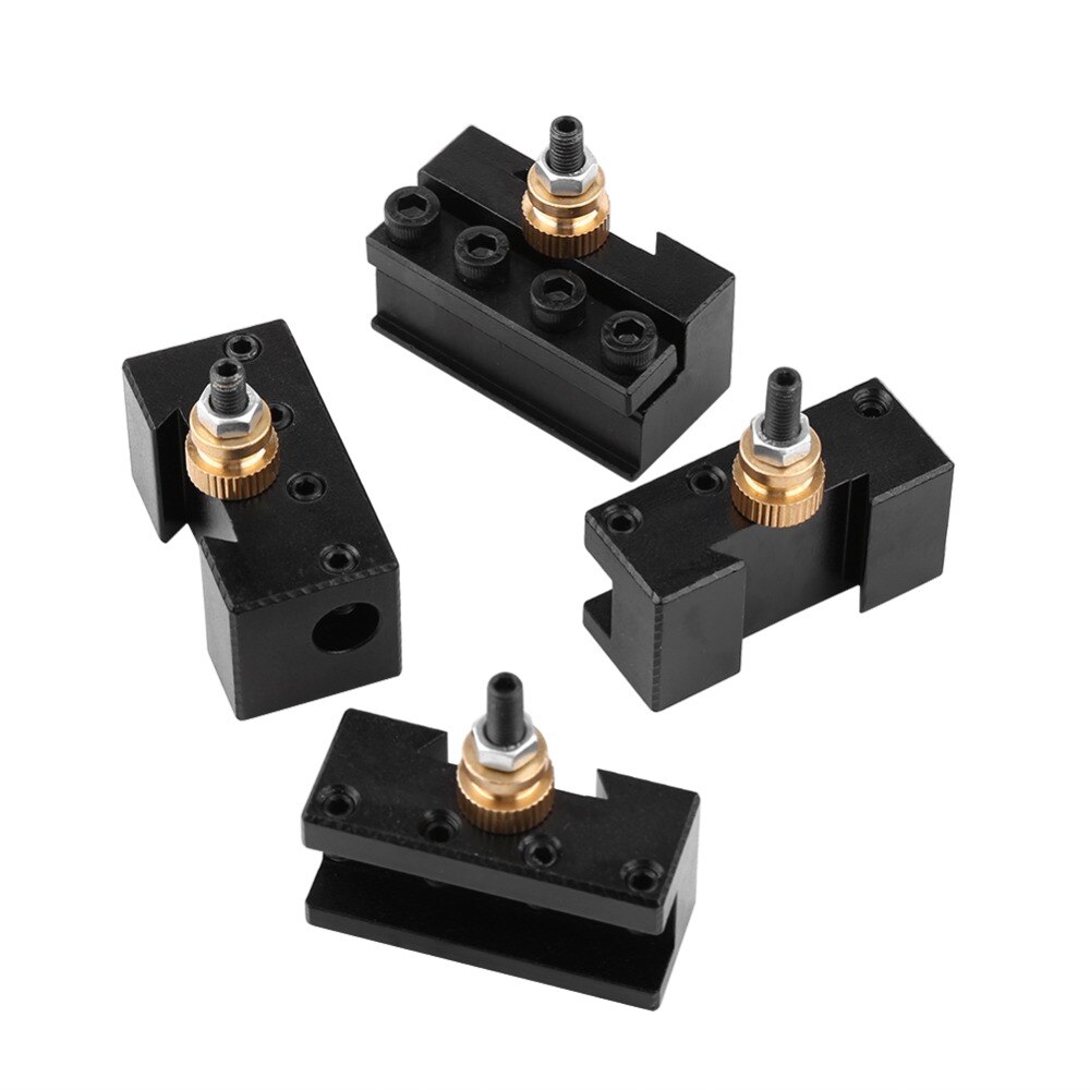 Mini porte-coupe en aluminium tour porte-outils changement rapide outil poteau Kit de vis ensemble barre d'alésage tournant face porte-clé