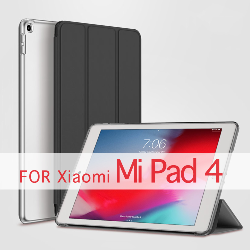 QIJUN Case For Xiaomi Mi Pad 4 8.0 inch mipad4 Mipad 4 8.0'' Funda PC Back Leather Smart Cover Magnetic Case Auto Sleep