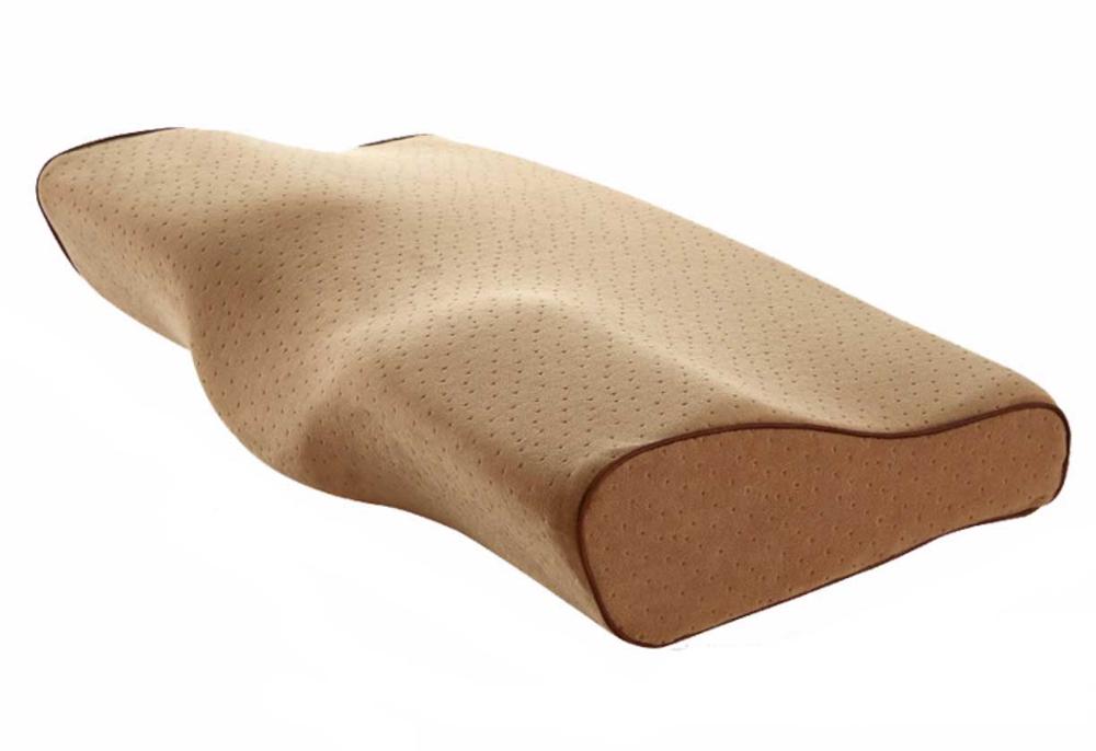 Ortopedisk kudde slow rebound memory foam kudde sängkläder nackstöd nackstöd för att sova ergonomisk hälsokudde: Kastanjebrunt / 50 x 30cm