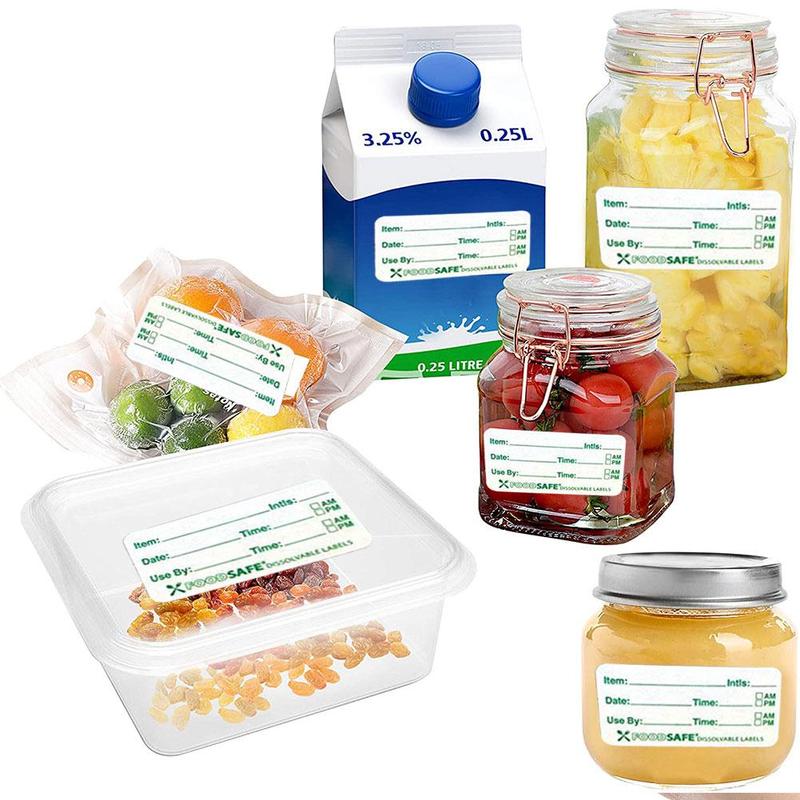 1 Roll Of 250 Pcs Food Labeling Stickers Self-Adhesive Refrigerator Labels Food Freezer Sticker Removable Storage Paper I8G2