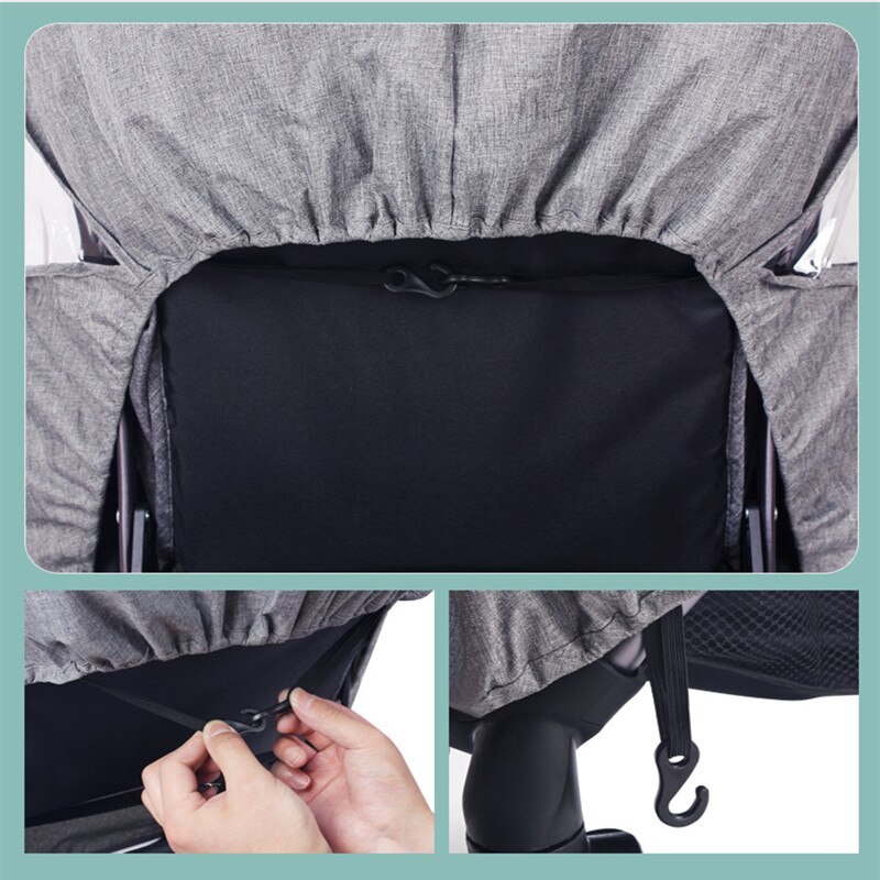 Stroller Rain Cover Universal Clear Upgrade Stroller Cover for Toddlers Umbrella Stroller Sun Visor Shade Canopy Baby Carriage
