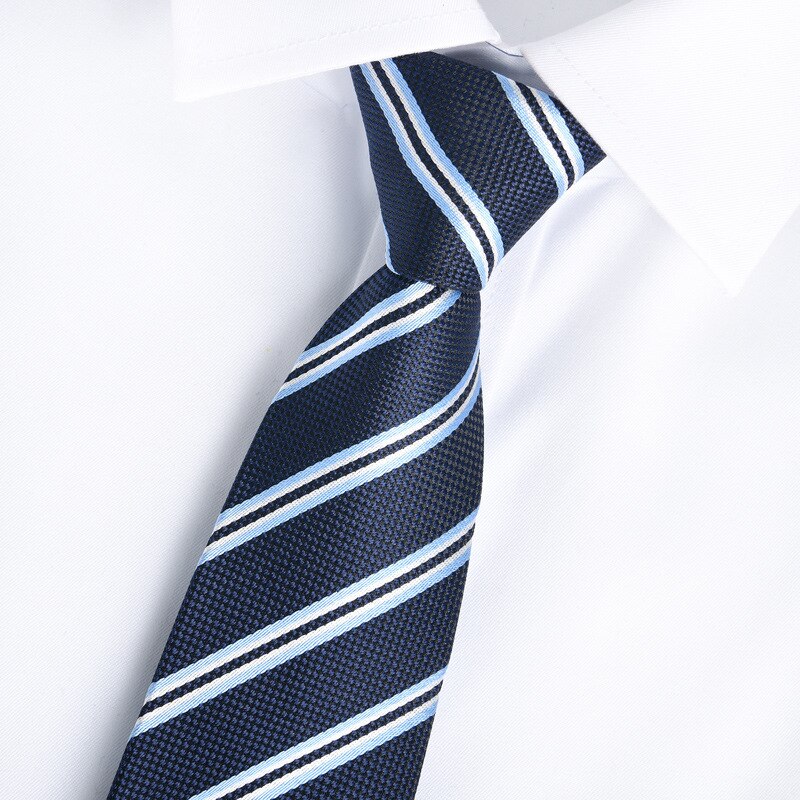 Cravatta con cerniera da uomo pigra 8CM cravatta a righe articoli tutto'ingrosso per le imprese