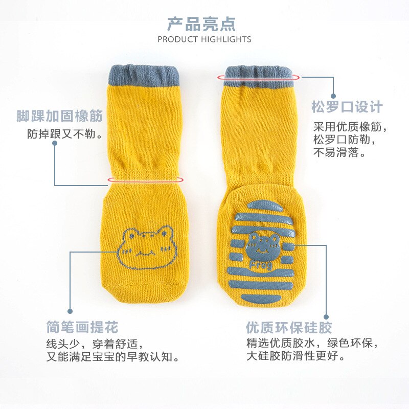 3 Pcs Baby Boy Socks Newborn Infant Socks Baby Socks Girl Non Slip Socks Baby Girls Knee Length Socks 0-3t Kids Socks