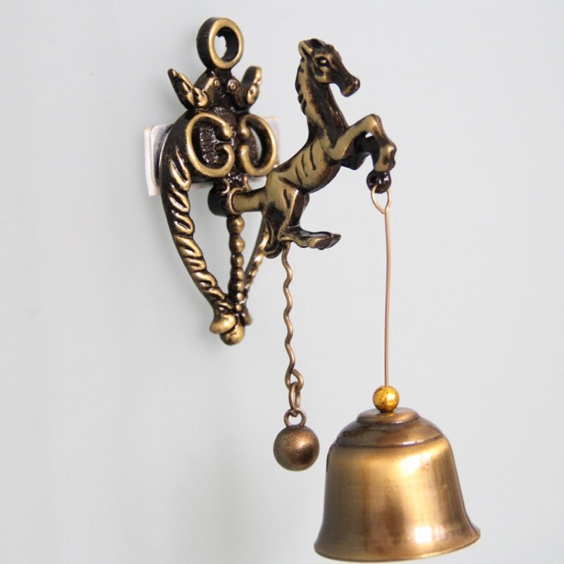 Dørklokke retro nostalgisk stil dyr dørklokke metal jern klokke vindklokke ornament væg hest have elefant ugle