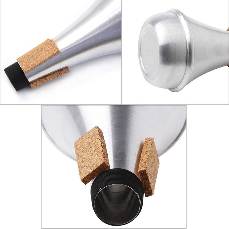 3 Pack Trompete Mundstück (3C 5C 7C) mit Trompete Stumm für Ersatz Musical Instrumente Zubehör