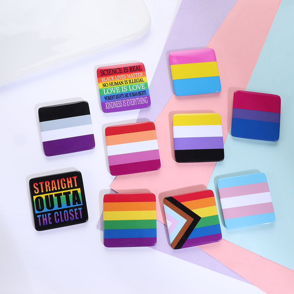 Broche unisexe en émail, drapeau LGBT, arc-en-ciel, cœur, paix et amour, sac à vêtements, épingle à revers, Gay, lesbiennes, icône de fierté, Badge, bijoux