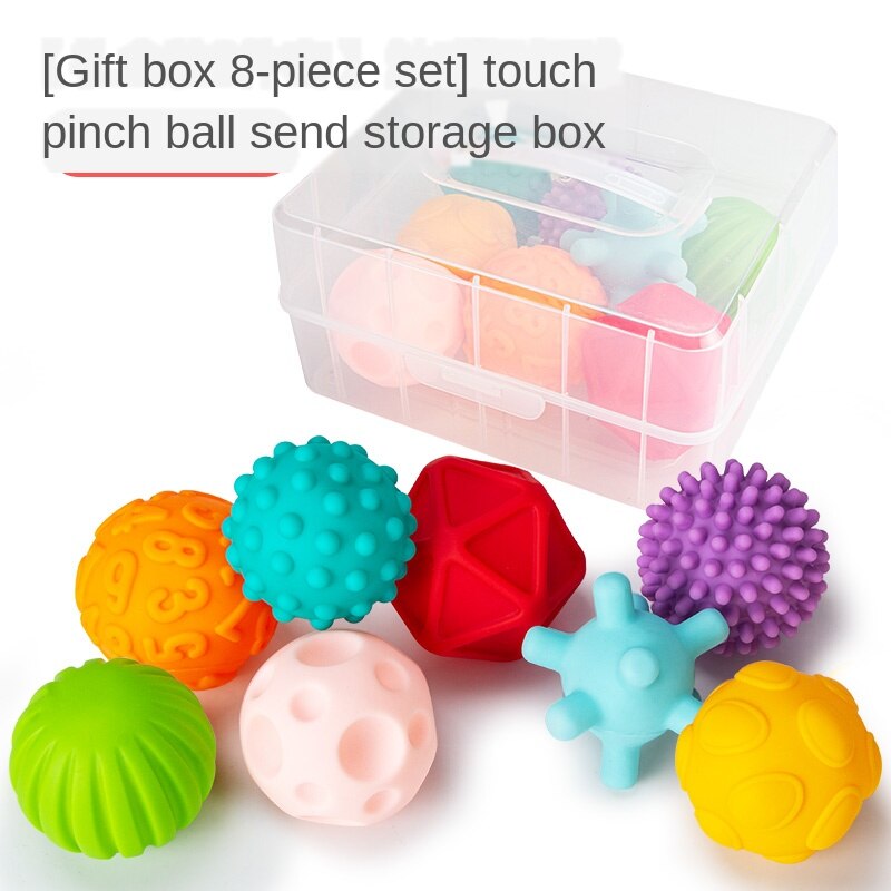 Rubberen textuur touch bal hand sensorisch baby touch handbal speelgoed kinderen bal speelgoed bad handbal speelgoed voor kinderen training: 6 stuks met doos