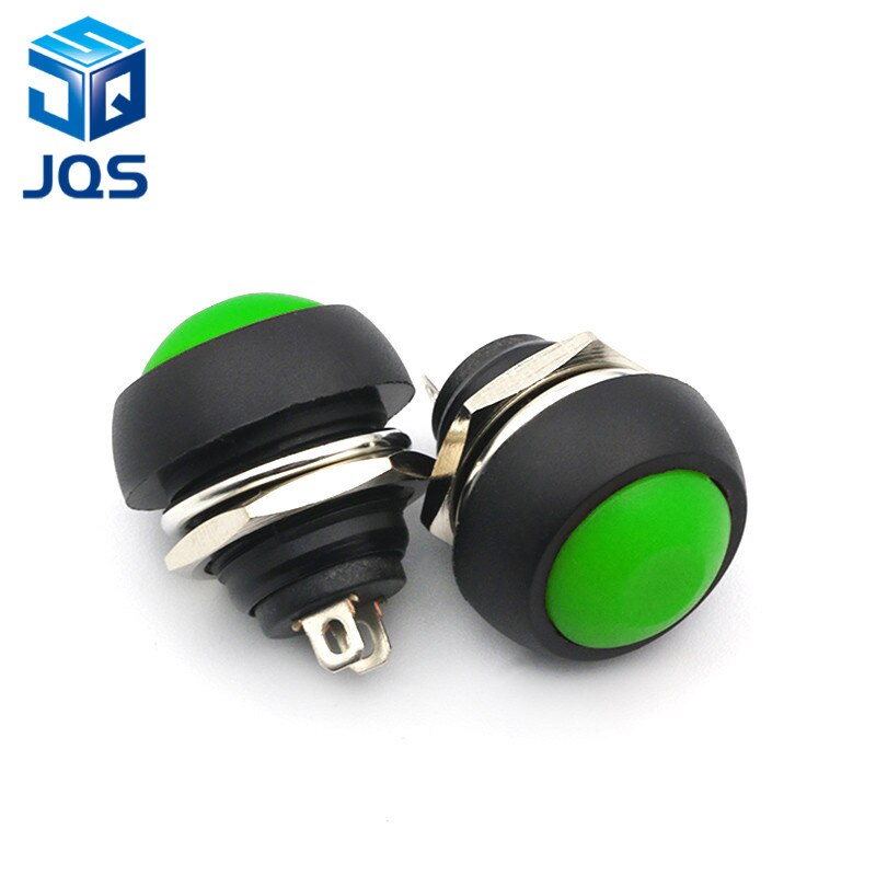 12mm PBS-33B Waterproof Momentary ON OFF Push Button Swithch Mini Round Switch: Green