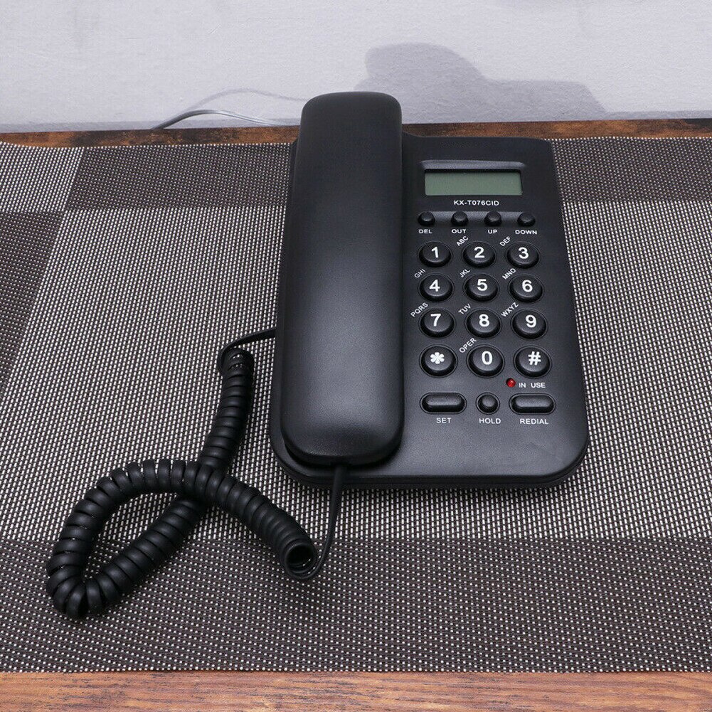Landline Telephone ID Display Home Office Portable Landline Telephone Desktop Cordless Wall Mount