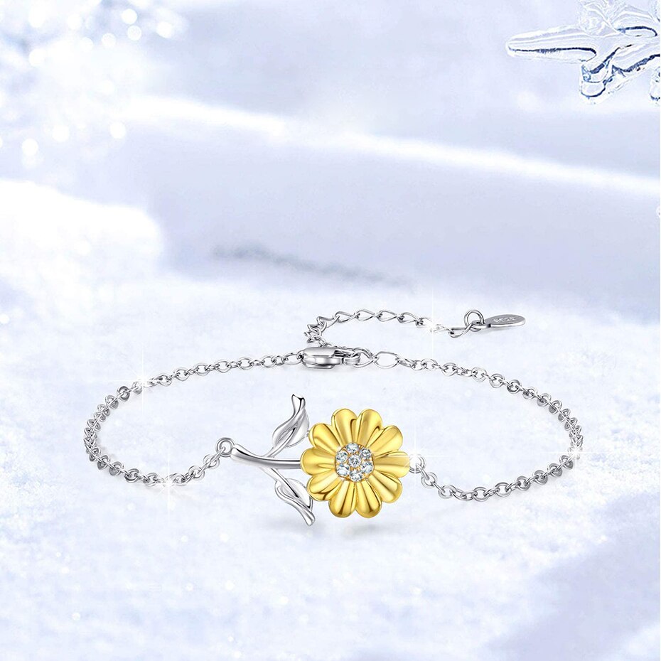 Rose Valley Zonnebloem Armband Voor Vrouwen Vrouwelijke Hand Armbanden Bloem Mode-sieraden Meisjes YB005