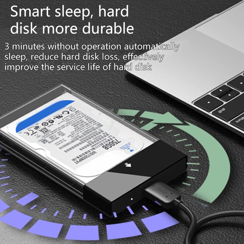 2,5 zoll USB 3,0 SSD Festplatte Festplatte Kasten hoch Geschwindigkeit Externe HDD Gehäbenutzen fallen für PC Laptop Computer