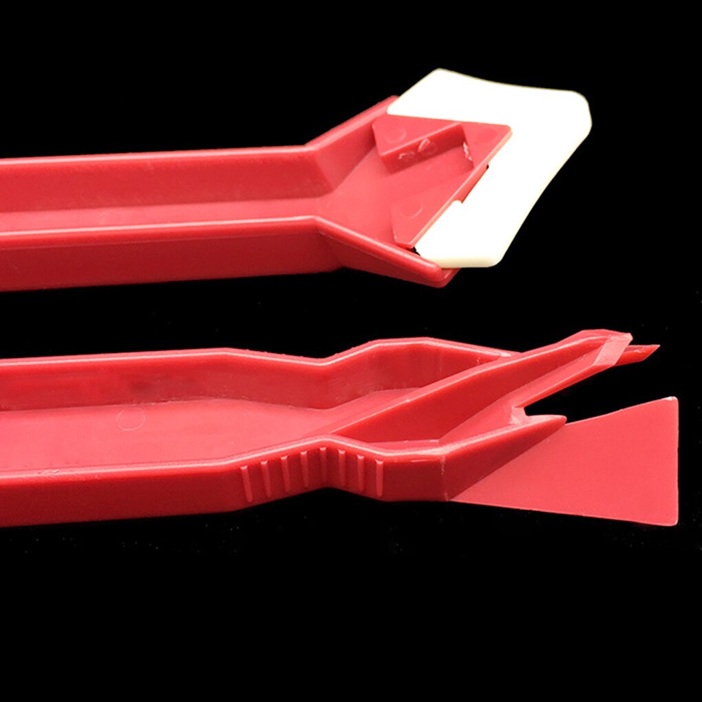 2pcs/ Set Silicone Glass Corner Scraper Tool Caulking Sealant Finishing Grout Floor Cleaning Tile Dirt Tool Spatula Glue Shovel
