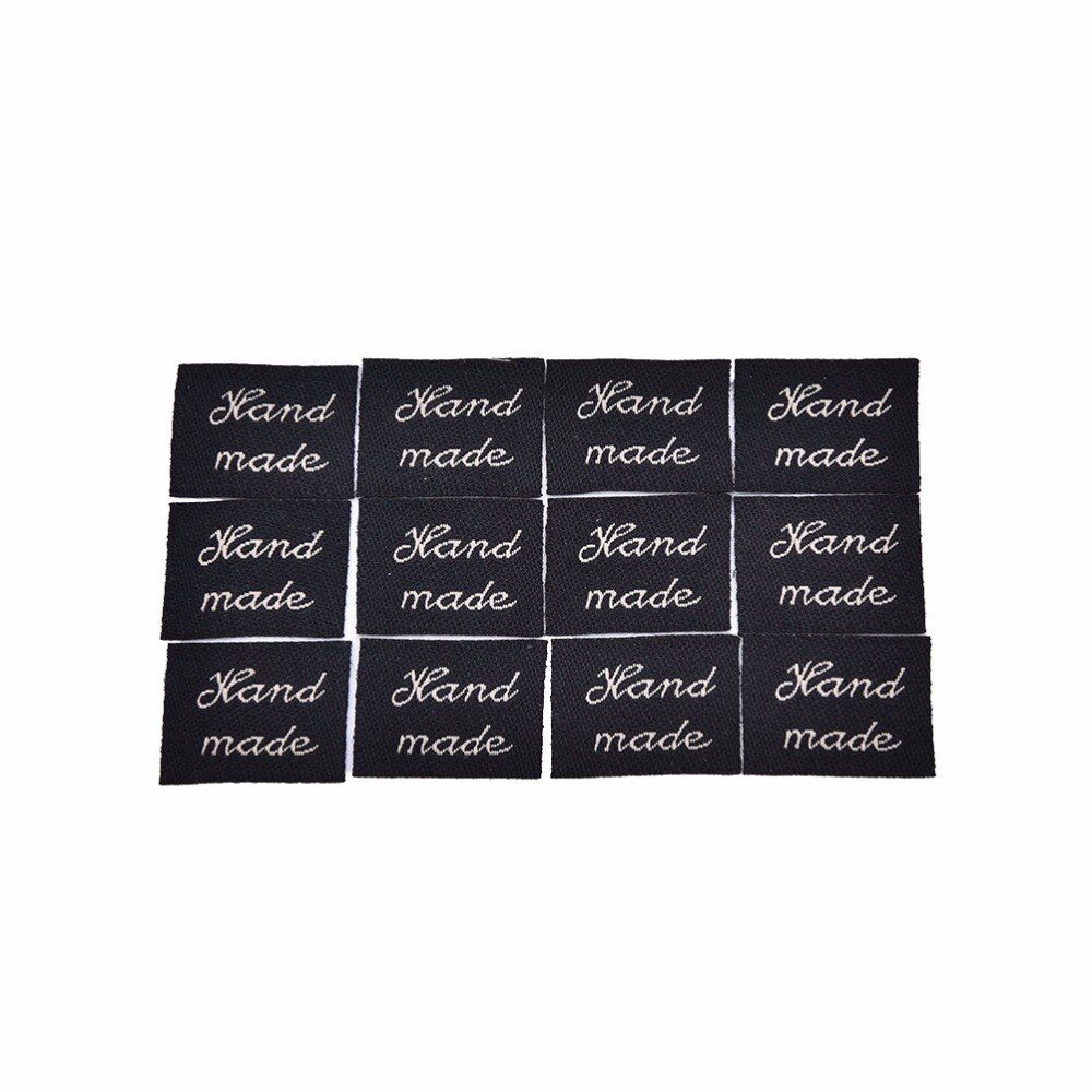 Woven Labels Handmade Letter Pattern Washable Fabric Sewing Cotton Garment Label Clothing Garment Labels Label