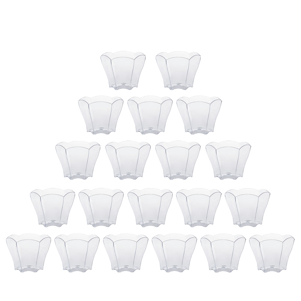100Pcs Transparent Plastic Dessert Cups Ice Cream Cups Pudding Yogurt Storage Cups: Default Title
